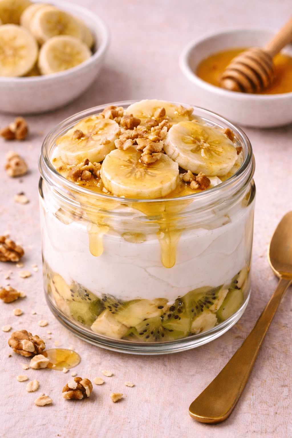 yaourt grec pomme kiwi miel