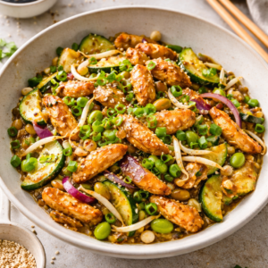 Le Wok Équilibre – Poulet Mariné & Légumes Croquants