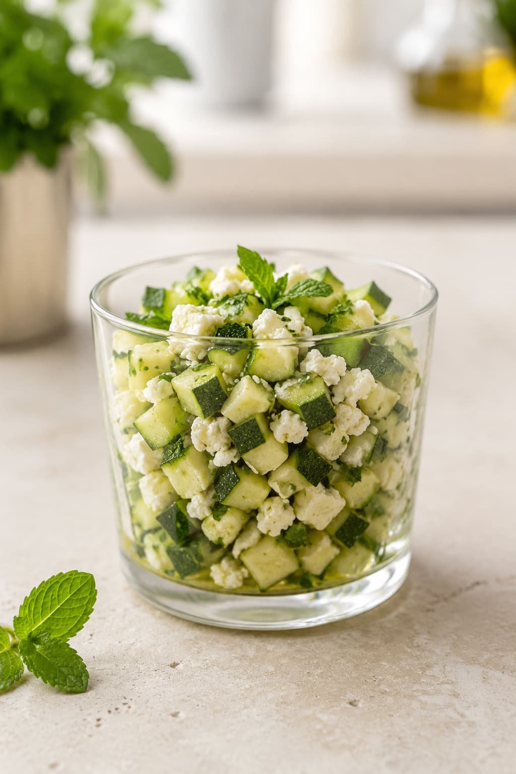 Tartare de courgettes feta