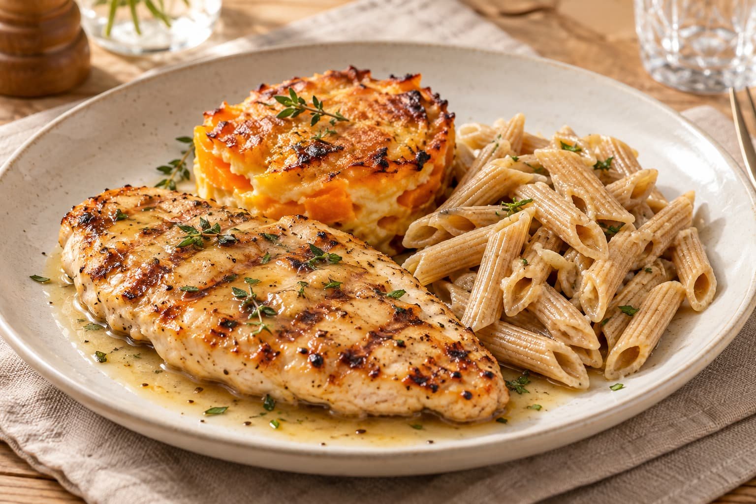 Filet de poulet gratin de courge