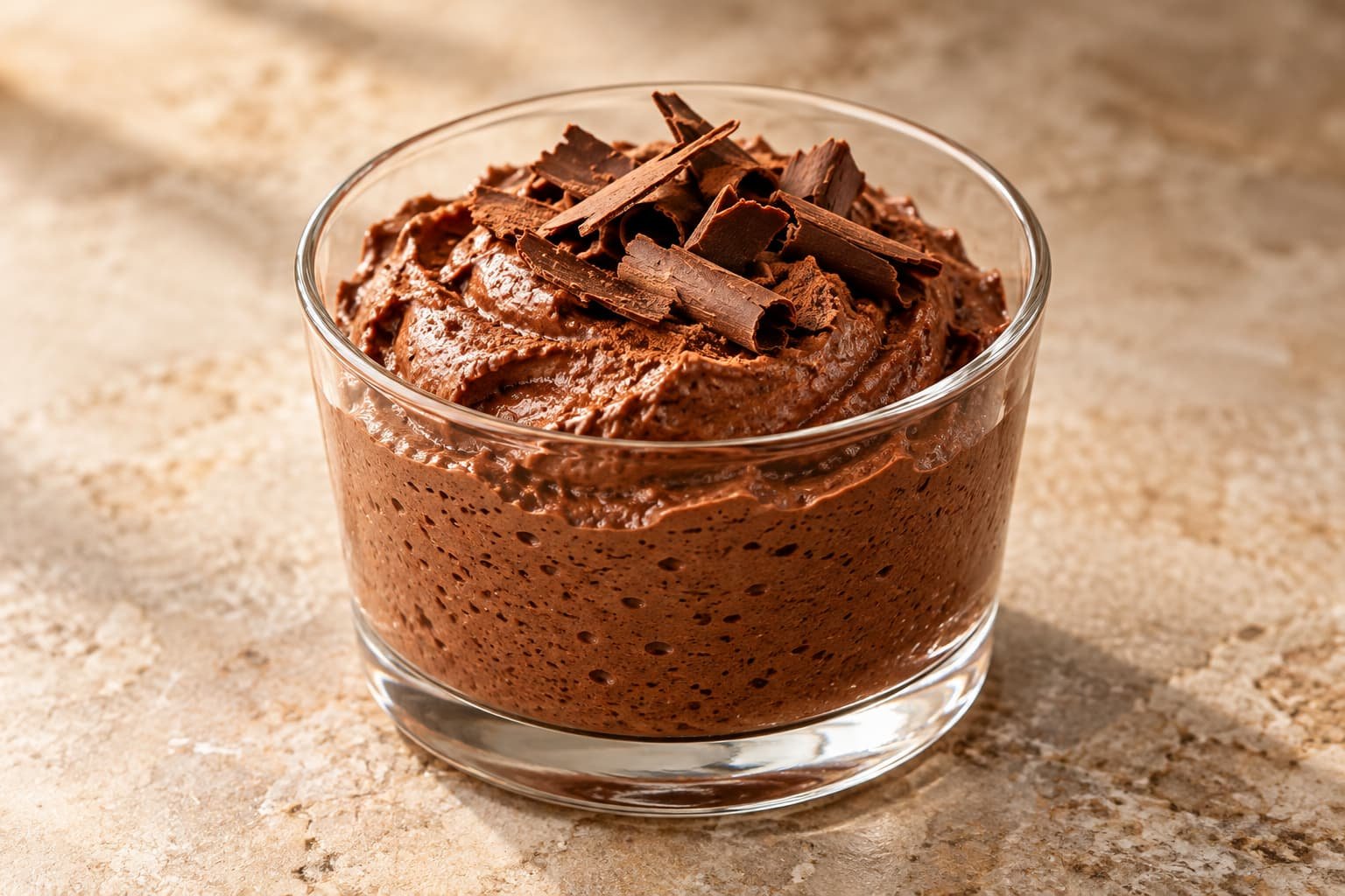 Mousse au chocolat noir sans sucre ajouté